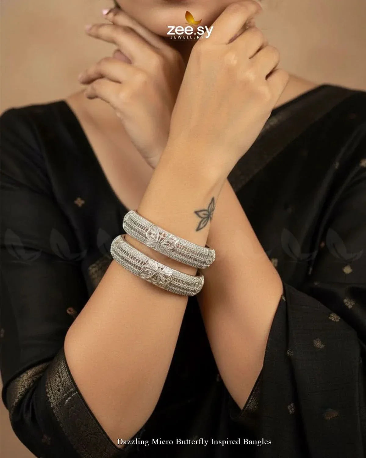 Dazzling Micro Butterfly Inspired Bangles BANGLES - Zeesy Jewellery Pakistan | Premium Artificial & Imitation Jewellery