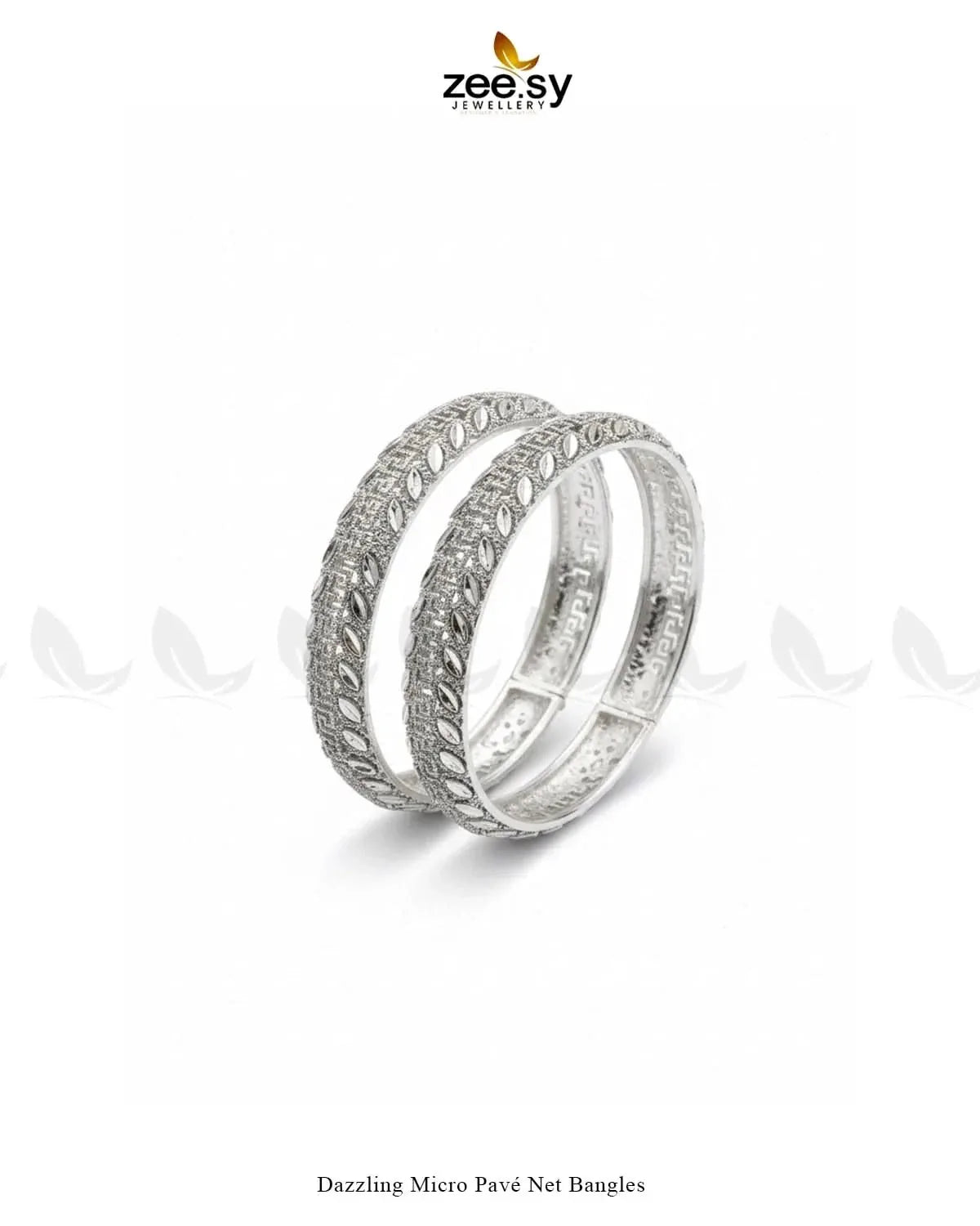 Dazzling Micro Pavé Net Bangles BANGLES - Zeesy Jewellery Pakistan | Premium Artificial & Imitation Jewellery