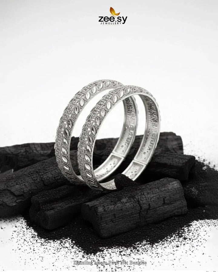 Dazzling Micro Pavé Net Bangles BANGLES - Zeesy Jewellery Pakistan | Premium Artificial & Imitation Jewellery