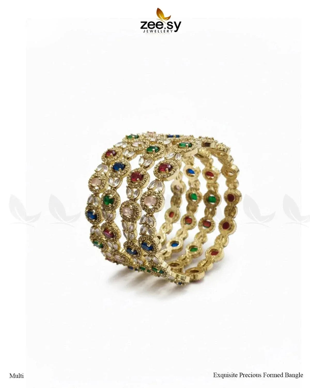 Exquisite Precious Formed Bangles - Multi BANGLES - Zeesy Jewellery Pakistan | Premium Artificial & Imitation Jewellery