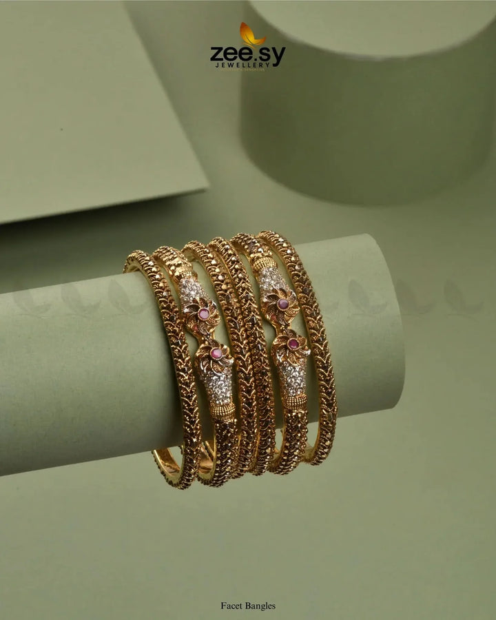 Facet Bangles Bangles - Zeesy Jewellery Pakistan | Premium Artificial & Imitation Jewellery