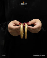 Fusion Kangan Style Bangles - Golden BANGLES - Zeesy Jewellery Pakistan | Premium Artificial & Imitation Jewellery