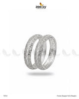 Fusion Kangan Style Bangles - Silver BANGLES - Zeesy Jewellery Pakistan | Premium Artificial & Imitation Jewellery