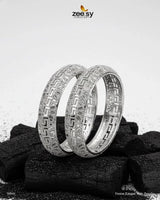 Fusion Kangan Style Bangles - Silver BANGLES - Zeesy Jewellery Pakistan | Premium Artificial & Imitation Jewellery