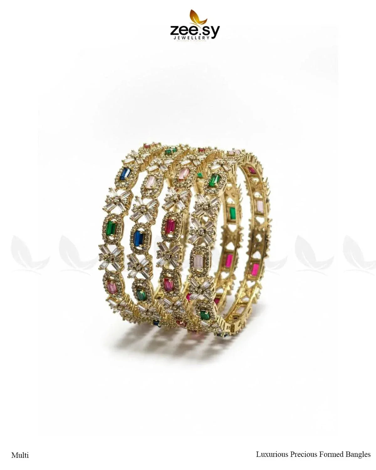Luxurious Precious Formed Bangles - Multi BANGLES - Zeesy Jewellery Pakistan | Premium Artificial & Imitation Jewellery