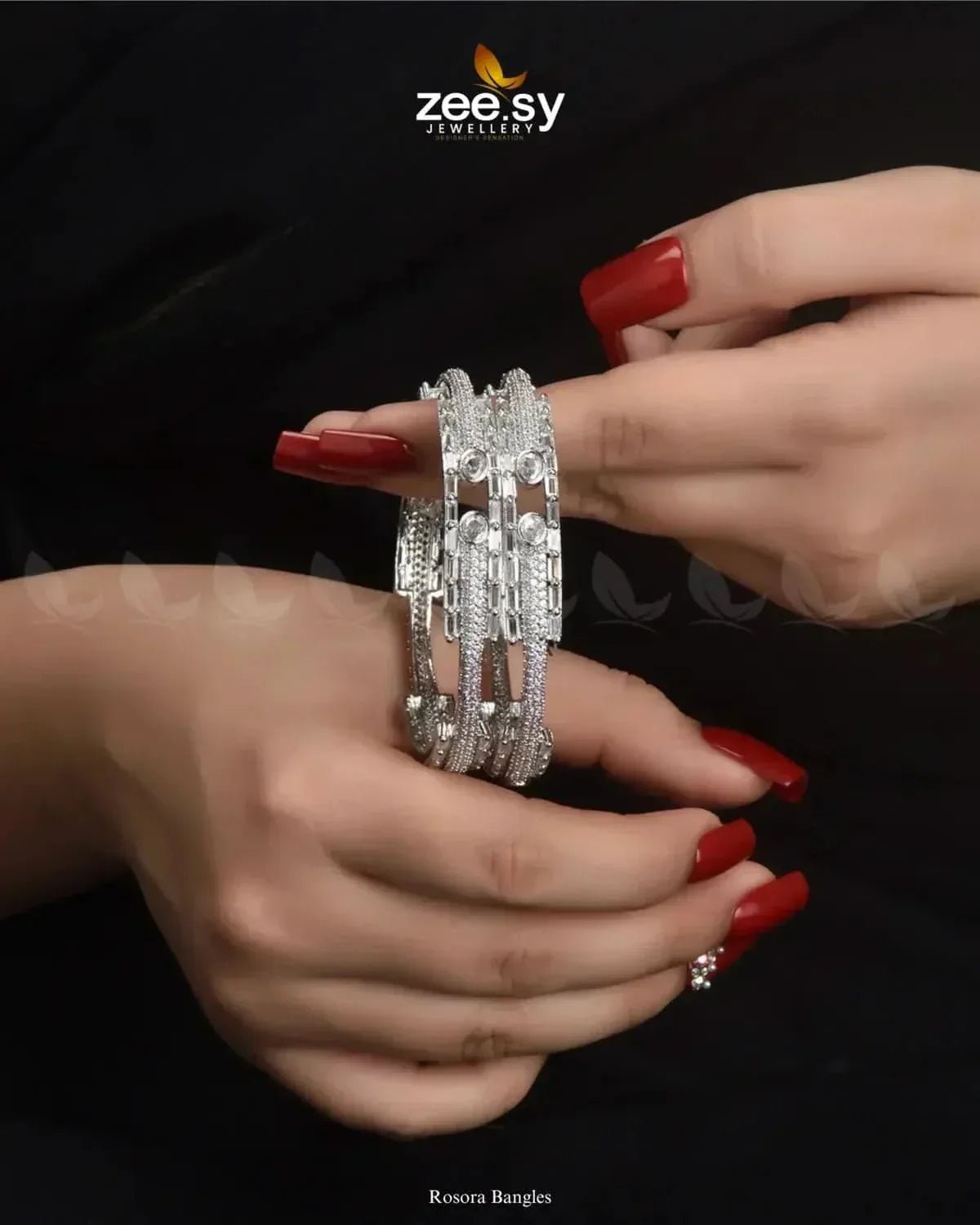 Rosora Bangles Bangles - Zeesy Jewellery Pakistan | Premium Artificial & Imitation Jewellery