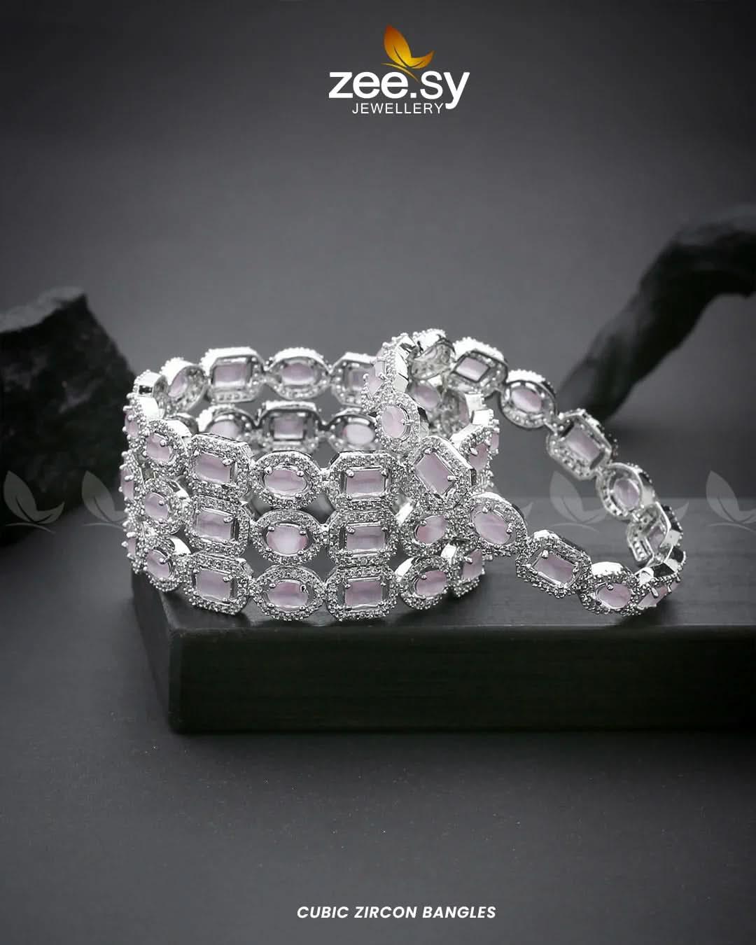 Cubic Zircon Bangles Bangles - Zeesy Jewellery Pakistan | Premium Artificial & Imitation Jewellery
