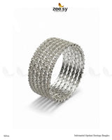 Substantial Opulent Heritage Bangles - Silver BANGLES - Zeesy Jewellery Pakistan | Premium Artificial & Imitation Jewellery