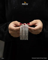 Substantial Opulent Heritage Bangles - Silver BANGLES - Zeesy Jewellery Pakistan | Premium Artificial & Imitation Jewellery