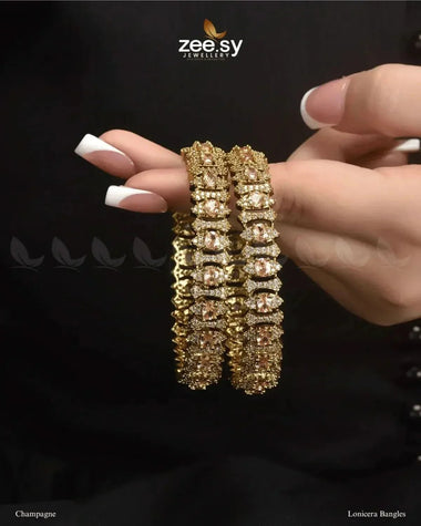 Lonicera Bangles Champagne BANGLES - Zeesy Jewellery Pakistan | Premium Artificial & Imitation Jewellery