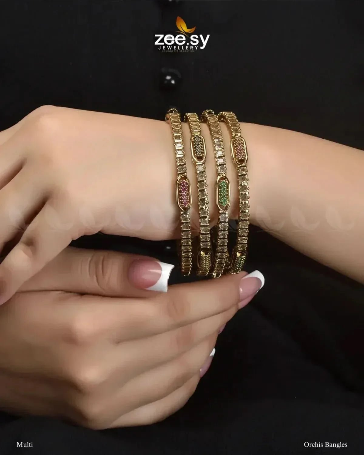 Orchis Bangles Multi BANGLES - Zeesy Jewellery Pakistan | Premium Artificial & Imitation Jewellery