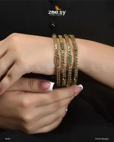 Orchis Bangles Multi BANGLES - Zeesy Jewellery Pakistan | Premium Artificial & Imitation Jewellery