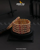 Flower Pettern Bangles Red Bangles - Zeesy Jewellery Pakistan | Premium Artificial & Imitation Jewellery
