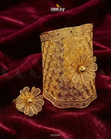 Handcrafted Floral Jali Bangle Set BANGLES - Zeesy Jewellery Pakistan | Premium Artificial & Imitation Jewellery