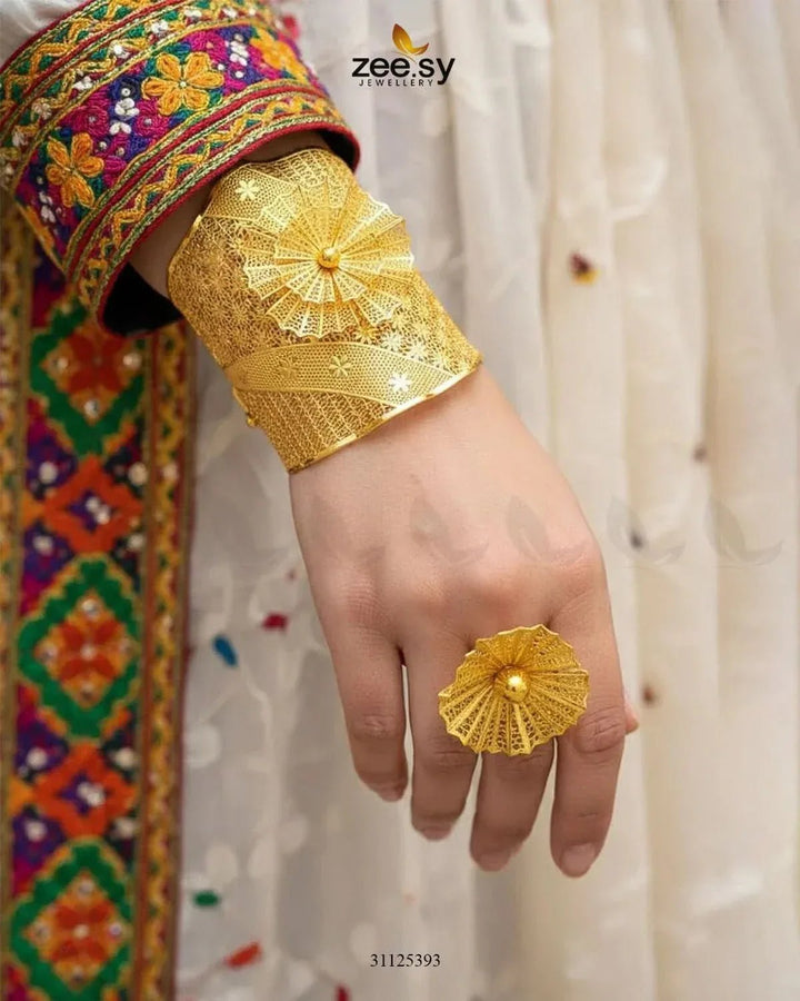 Marhaba Baai Armlet Bangle Ring Set BANGLES - Zeesy Jewellery Pakistan | Premium Artificial & Imitation Jewellery