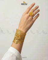 Sculptural Filigree Bangle Ring Set BANGLES - Zeesy Jewellery Pakistan | Premium Artificial & Imitation Jewellery