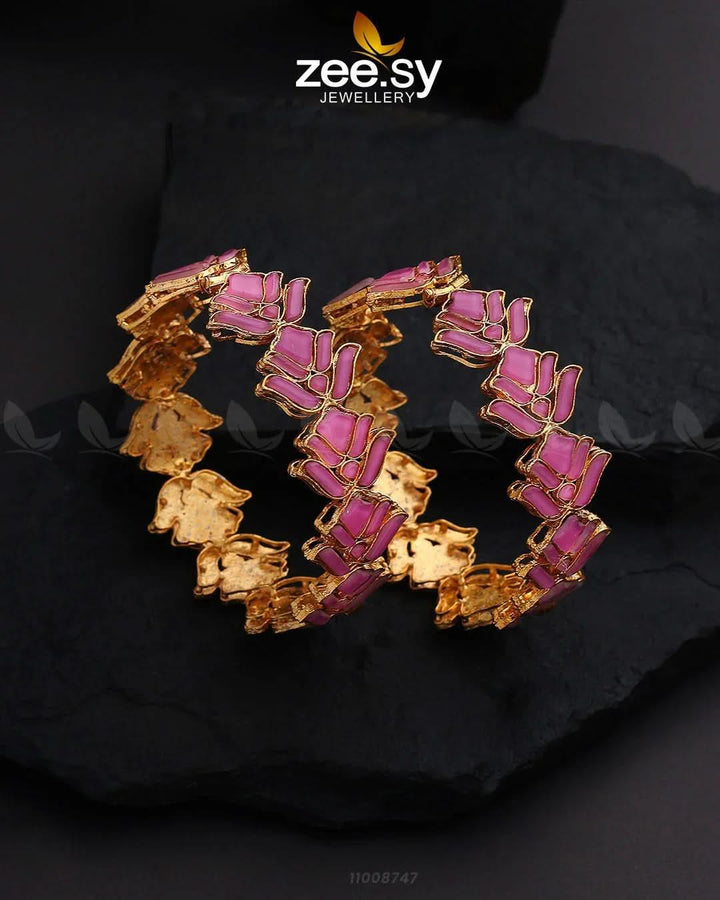 BANGLES-0535 Mint Pink Bangles - Zeesy Jewellery Pakistan | Premium Artificial & Imitation Jewellery