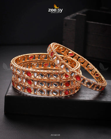 Rihanna Bangles Fuchsia 2*4 Bangles - Zeesy Jewellery Pakistan | Premium Artificial & Imitation Jewellery