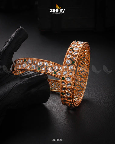 Saffron Bangles Green 2*4 Bangles - Zeesy Jewellery Pakistan | Premium Artificial & Imitation Jewellery