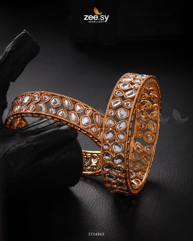 Saffron Bangles White 2*4 Bangles - Zeesy Jewellery Pakistan | Premium Artificial & Imitation Jewellery
