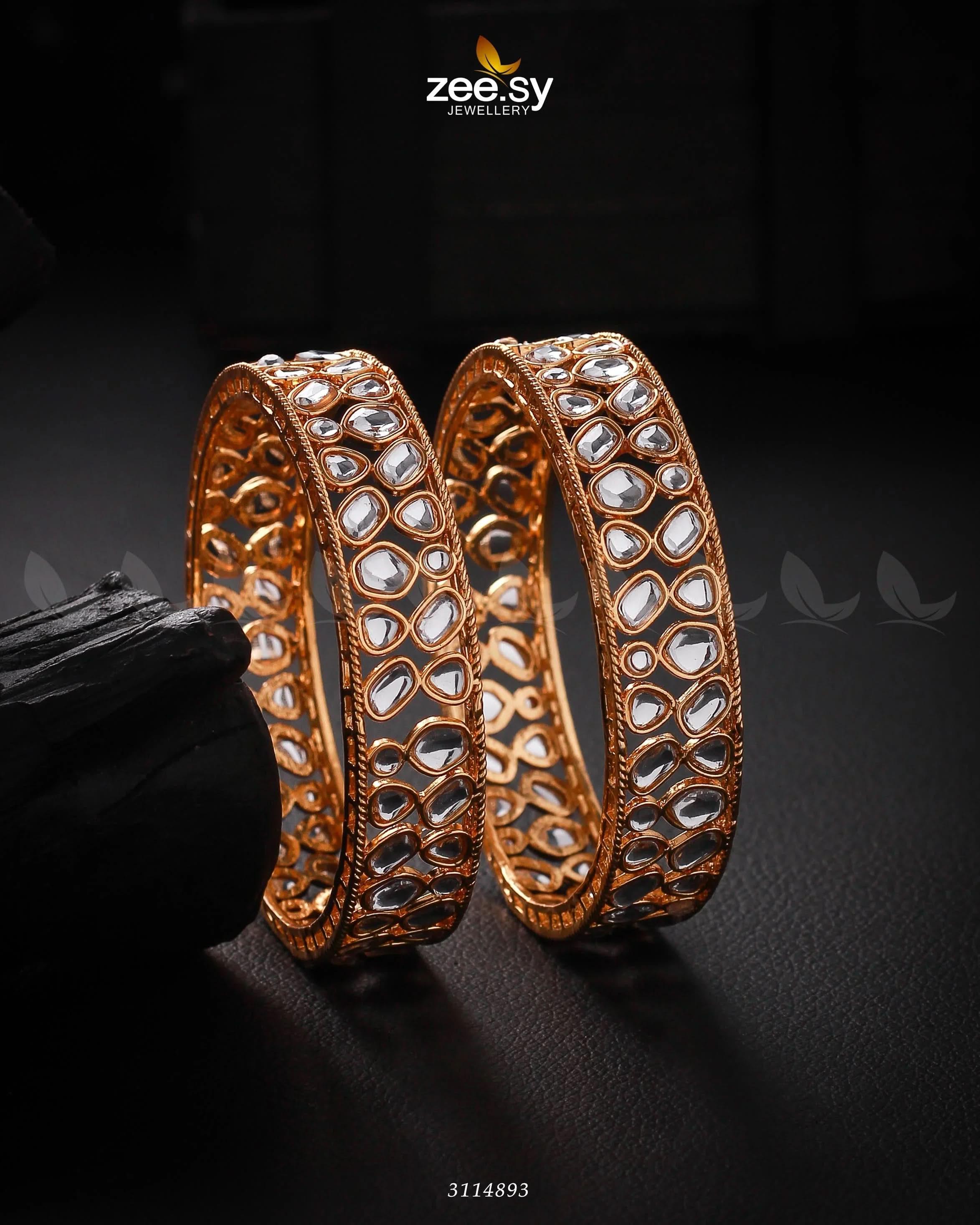Saffron Bangles White 2*10 Bangles - Zeesy Jewellery Pakistan | Premium Artificial & Imitation Jewellery