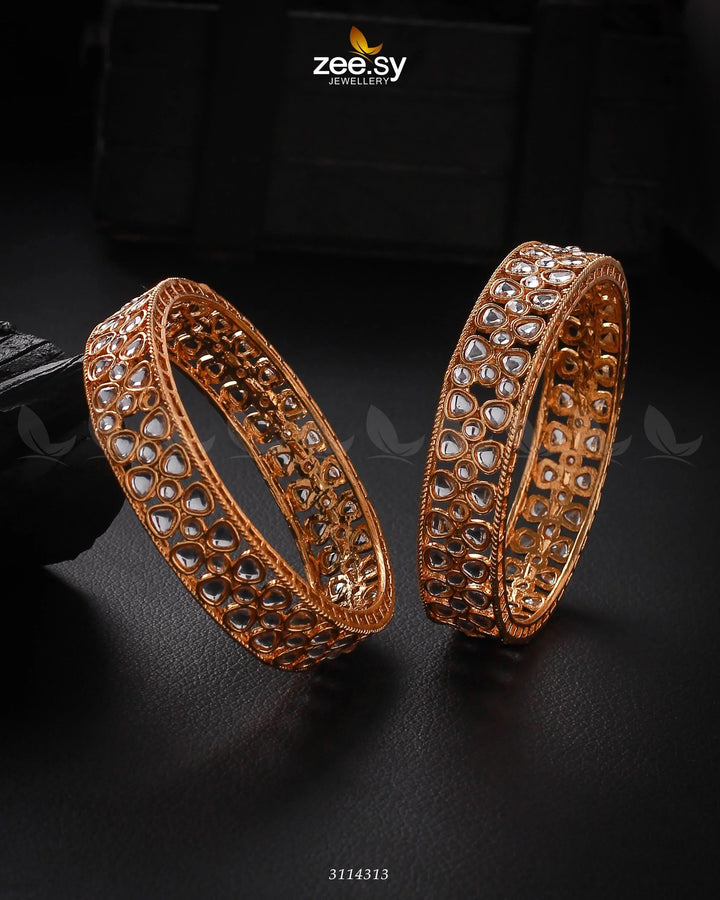 Selena Bangles White 2*4 Bangles - Zeesy Jewellery Pakistan | Premium Artificial & Imitation Jewellery