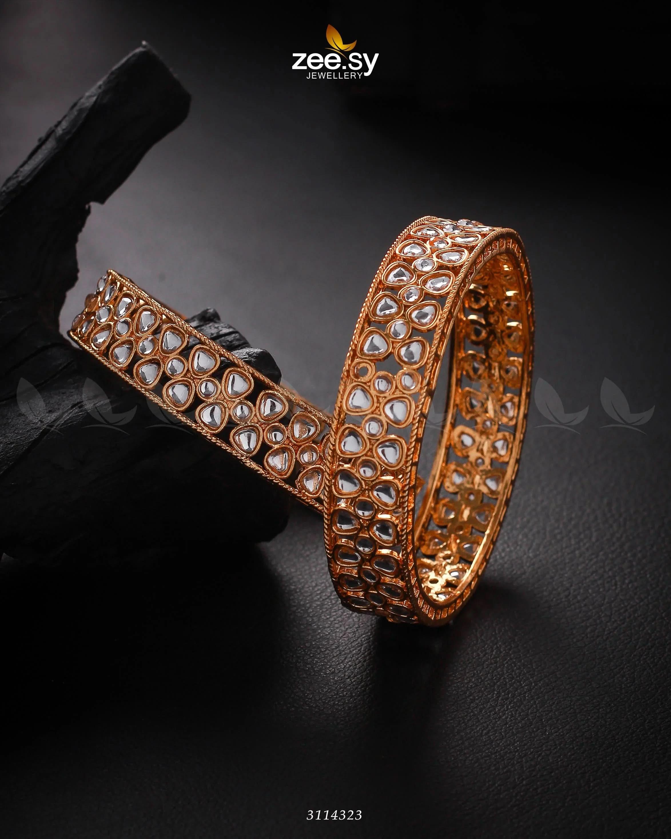 Selena Bangles White 2*6 Bangles - Zeesy Jewellery Pakistan | Premium Artificial & Imitation Jewellery