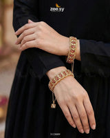 Leaf Vine Gems Stone Bangles BANGLES - Zeesy Jewellery Pakistan | Premium Artificial & Imitation Jewellery
