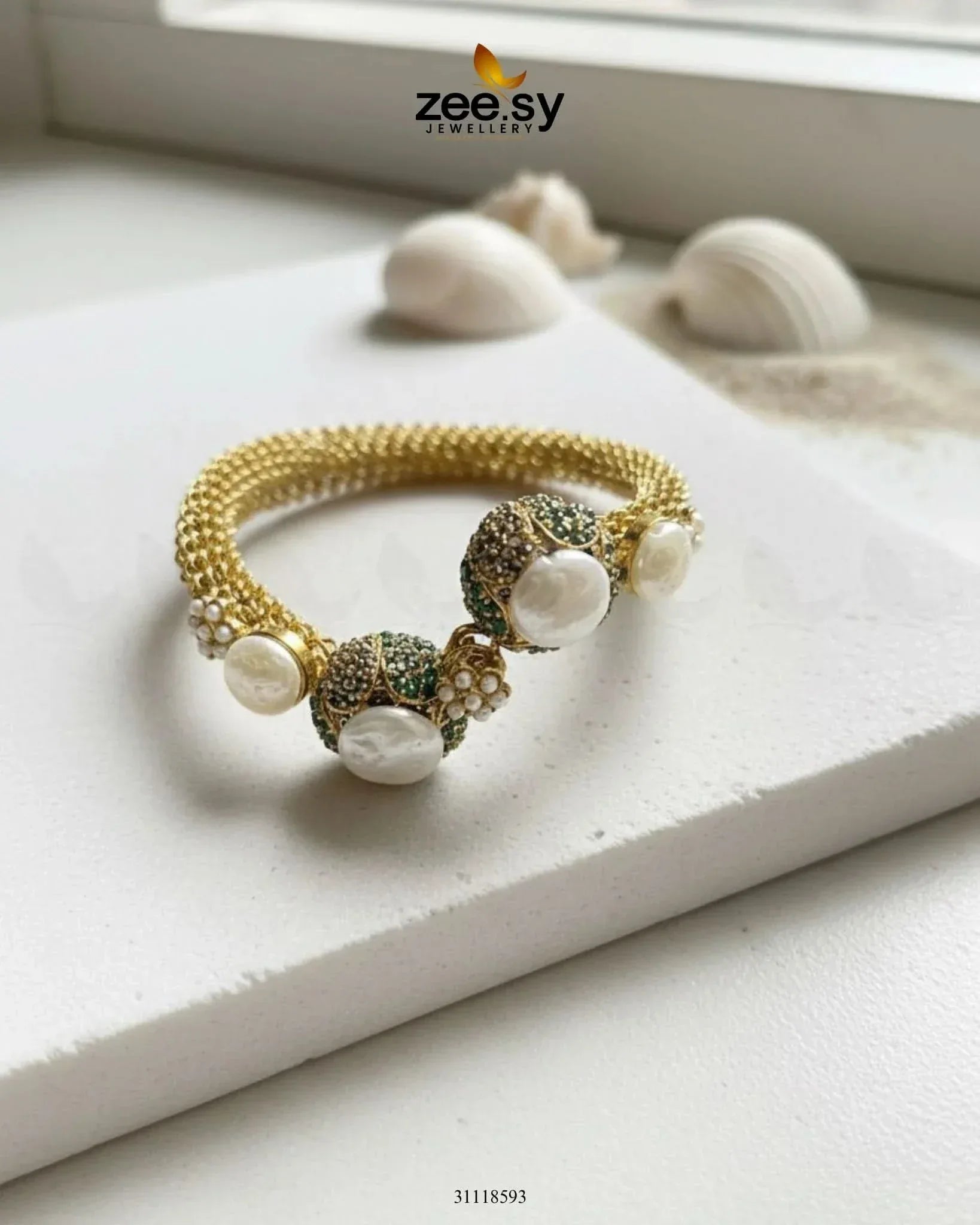 Serene Bangles Green BANGLES - Zeesy Jewellery Pakistan | Premium Artificial & Imitation Jewellery