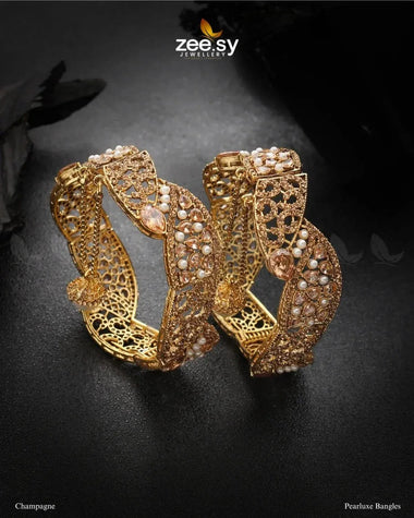 Pearluxe Bangles Champagne Bangles - Zeesy Jewellery Pakistan | Premium Artificial & Imitation Jewellery