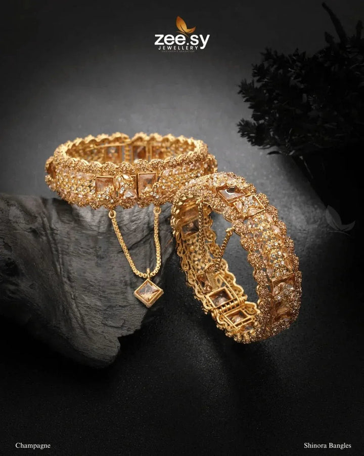 Shinora Bangles Champagne Bangles - Zeesy Jewellery Pakistan | Premium Artificial & Imitation Jewellery