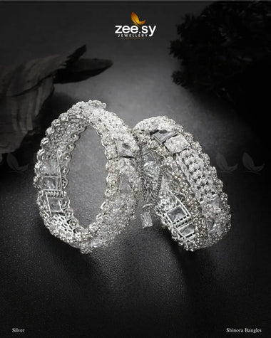Shinora Bangles Silver Bangles - Zeesy Jewellery Pakistan | Premium Artificial & Imitation Jewellery