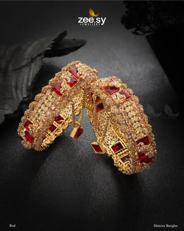 Shinora Bangles Red Bangles - Zeesy Jewellery Pakistan | Premium Artificial & Imitation Jewellery