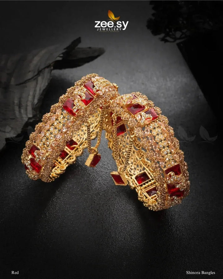 Shinora Bangles Red Bangles - Zeesy Jewellery Pakistan | Premium Artificial & Imitation Jewellery