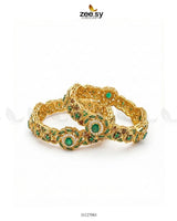 Exquisite Noori Glitz Bangles Green BANGLES - Zeesy Jewellery Pakistan | Premium Artificial & Imitation Jewellery