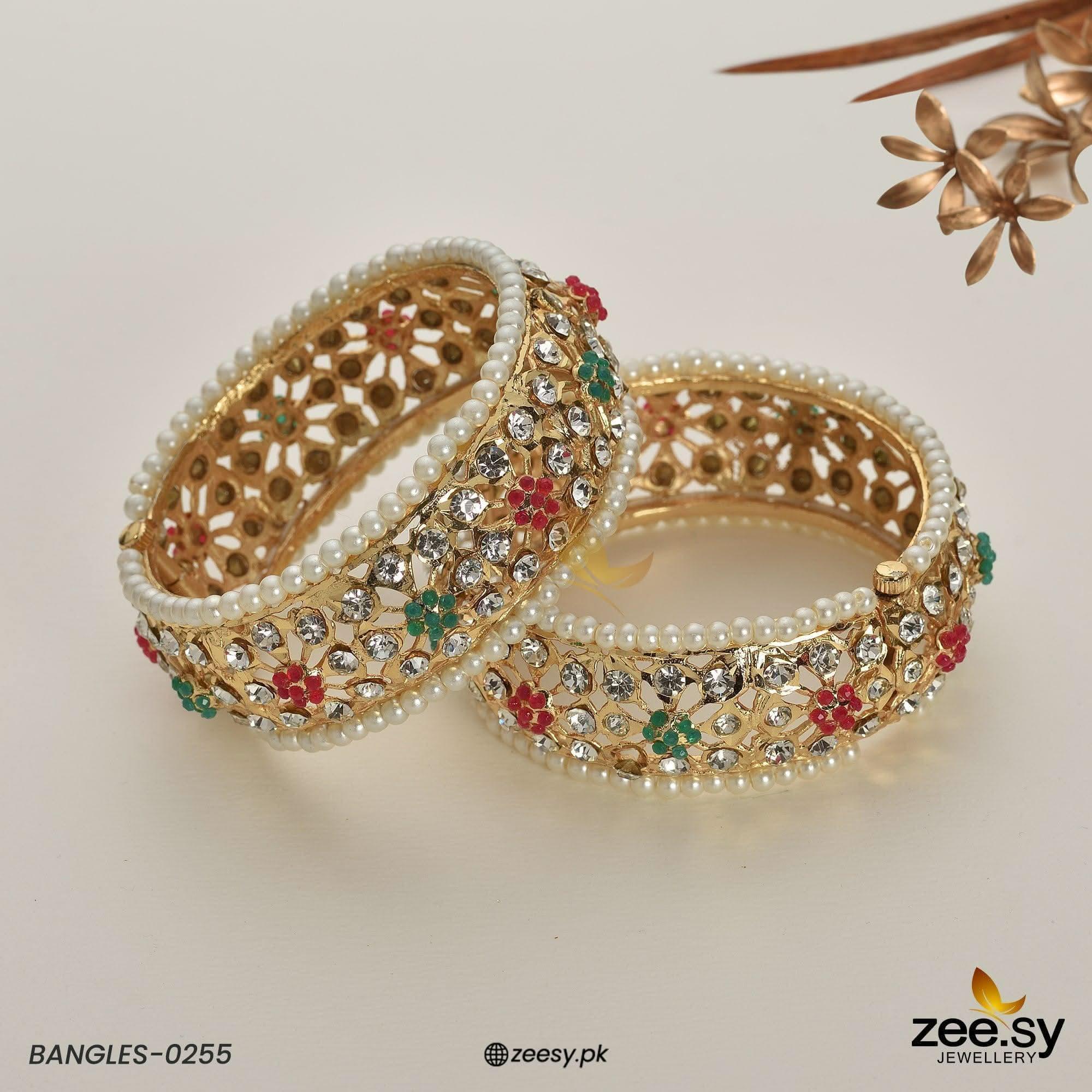 BANGLES-0255 Red & Green Bangles - Zeesy Jewellery Pakistan | Premium Artificial & Imitation Jewellery