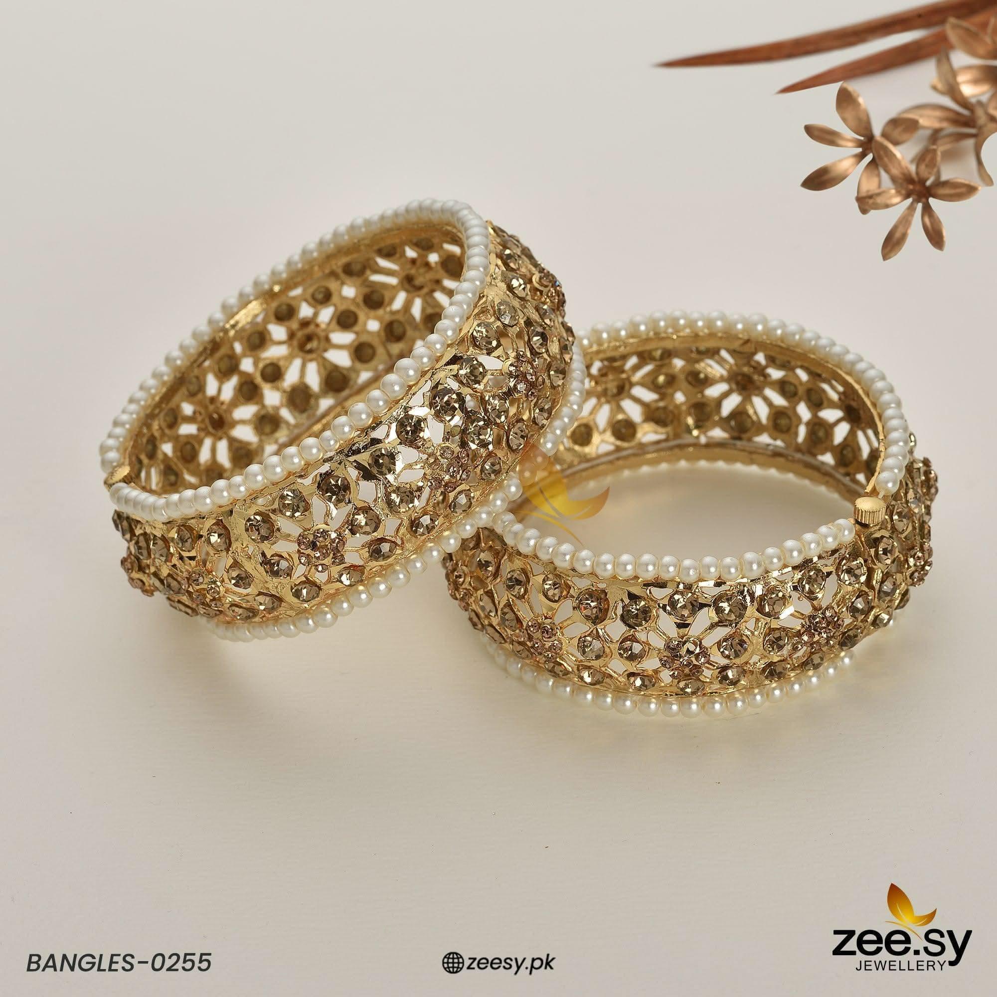 BANGLES-0255 Champagne Bangles - Zeesy Jewellery Pakistan | Premium Artificial & Imitation Jewellery