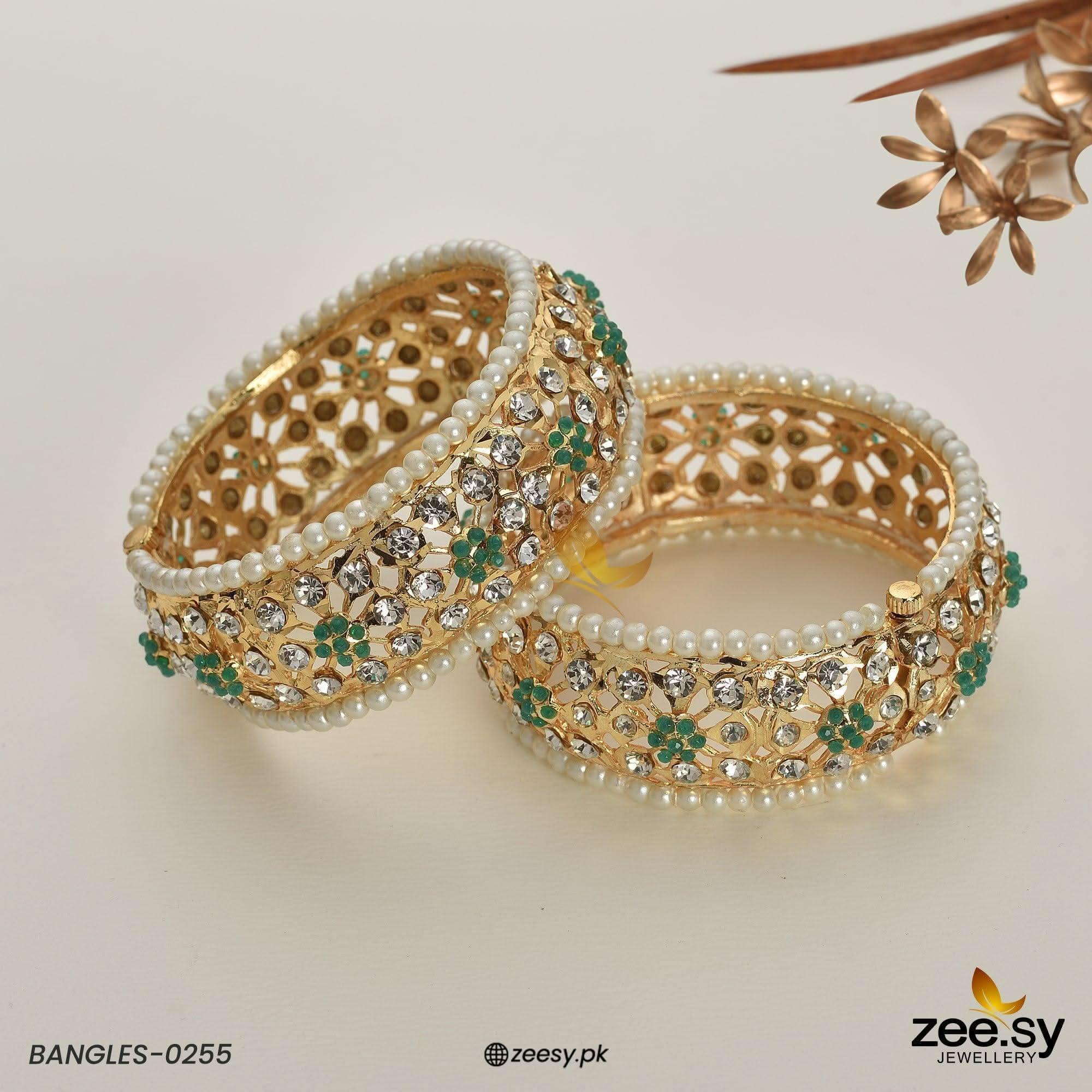 BANGLES-0255 Green Bangles - Zeesy Jewellery Pakistan | Premium Artificial & Imitation Jewellery