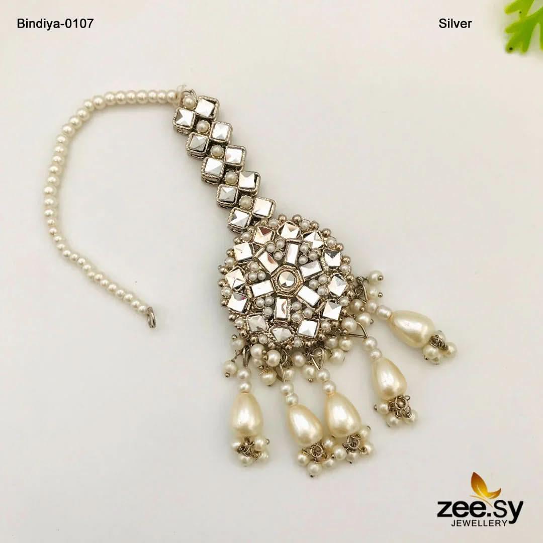 Bindiya-0108 Silver bindiya - Zeesy Jewellery Pakistan | Premium Artificial & Imitation Jewellery