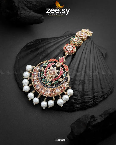 Bindiya-0113 Champagne Nauratan bindiya - Zeesy Jewellery Pakistan | Premium Artificial & Imitation Jewellery