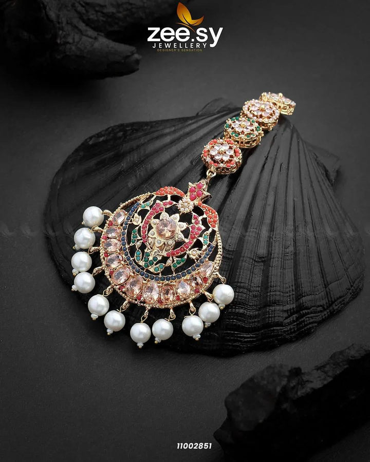 Bindiya-0113 Champagne Nauratan bindiya - Zeesy Jewellery Pakistan | Premium Artificial & Imitation Jewellery