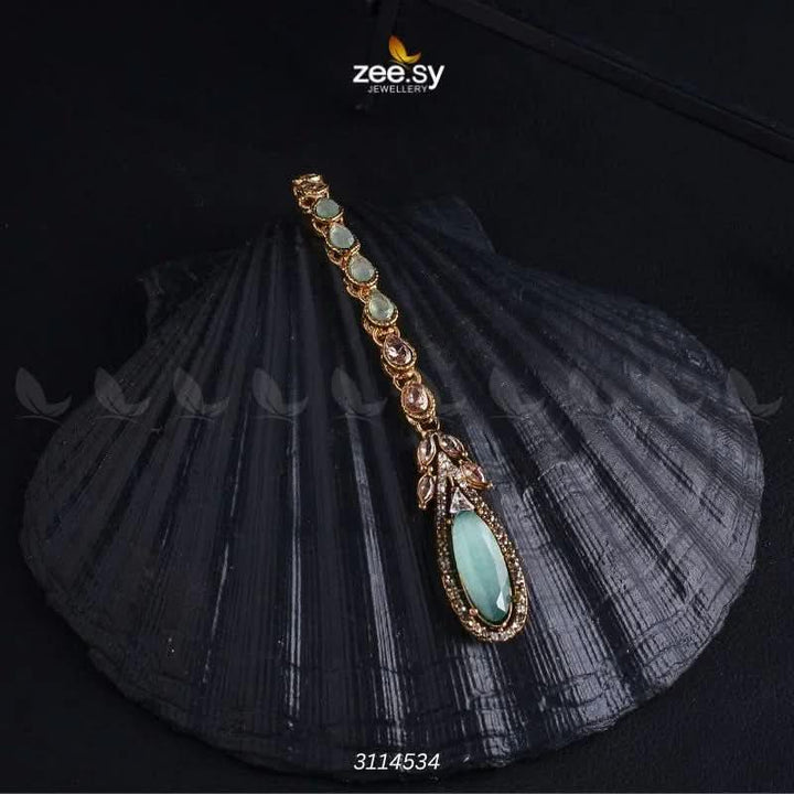 Poppy Bindiya Mint Green bindiya - Zeesy Jewellery Pakistan | Premium Artificial & Imitation Jewellery