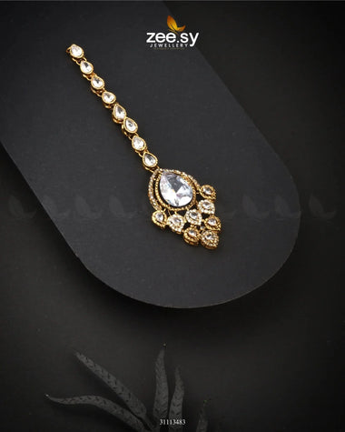 Saphira Bindiya Golden white bindiya - Zeesy Jewellery Pakistan | Premium Artificial & Imitation Jewellery