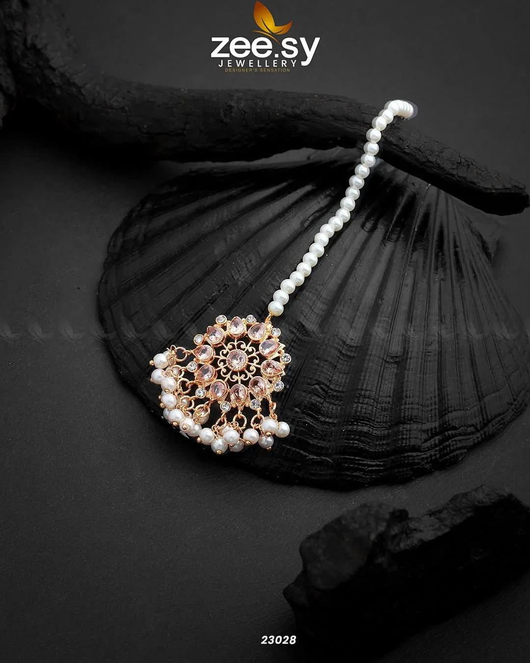 Rosebud Bindiya Champagne bindiya - Zeesy Jewellery Pakistan | Premium Artificial & Imitation Jewellery