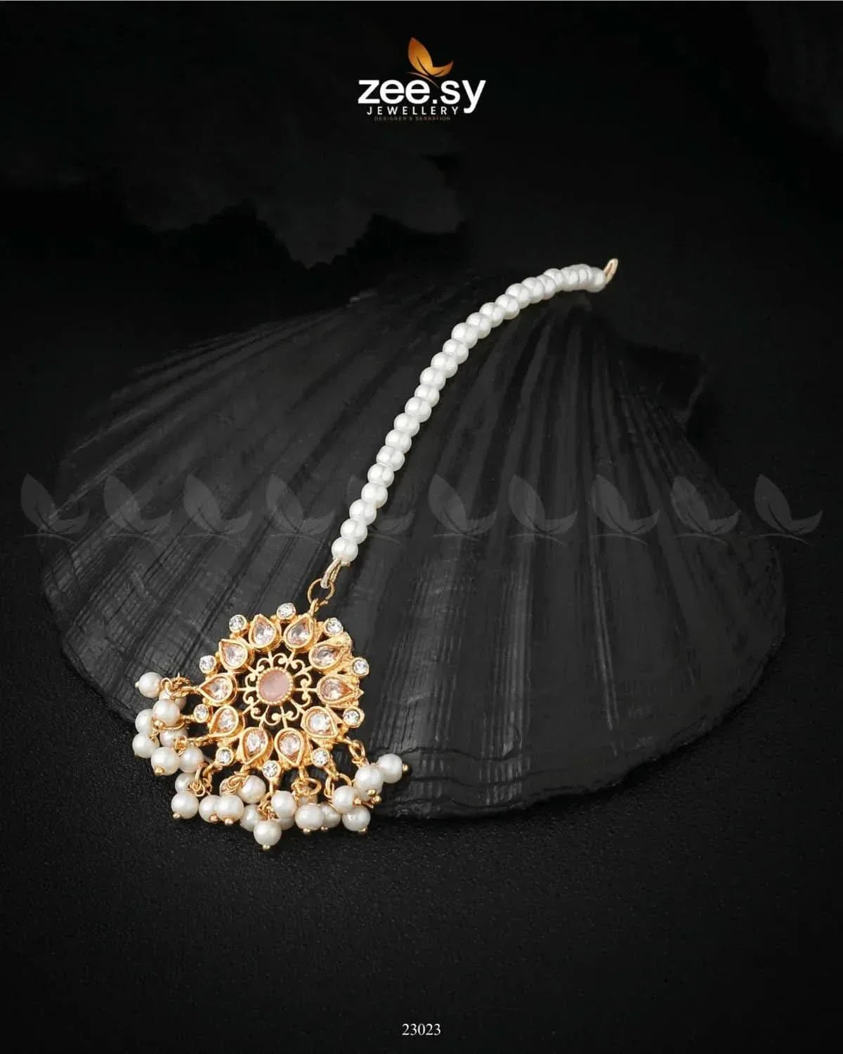 Rosebud Bindiya Mint Pink bindiya - Zeesy Jewellery Pakistan | Premium Artificial & Imitation Jewellery