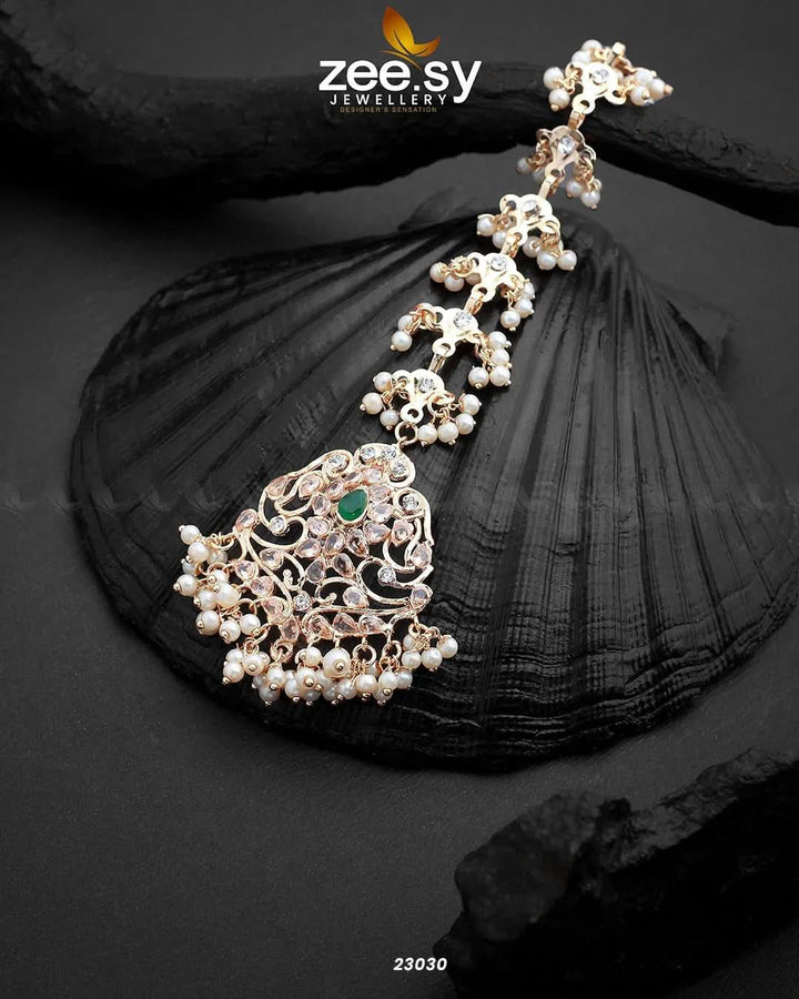 Elegance Bindiya Green bindiya - Zeesy Jewellery Pakistan | Premium Artificial & Imitation Jewellery