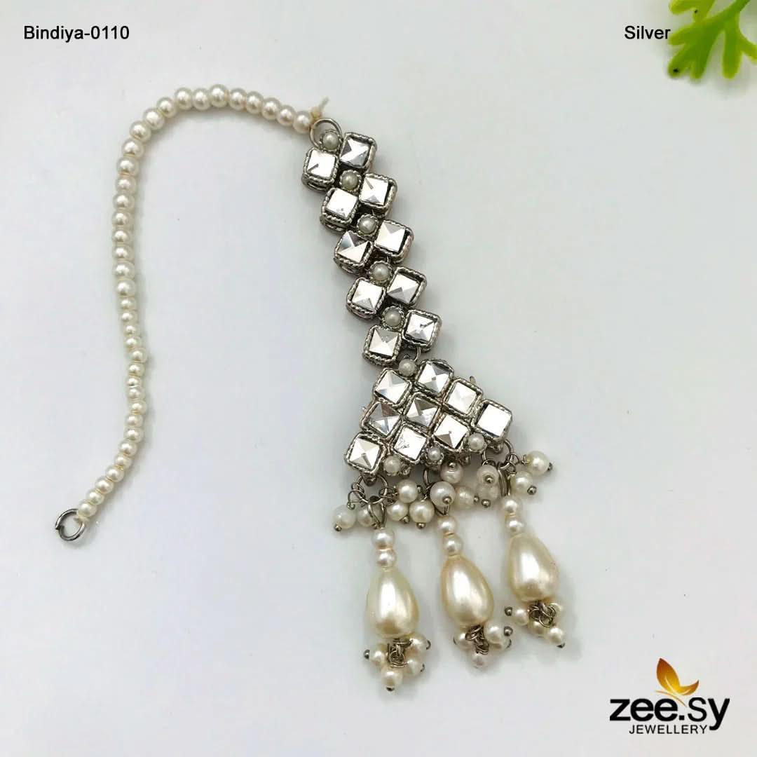 Bindiya-0110 Silver bindiya - Zeesy Jewellery Pakistan | Premium Artificial & Imitation Jewellery