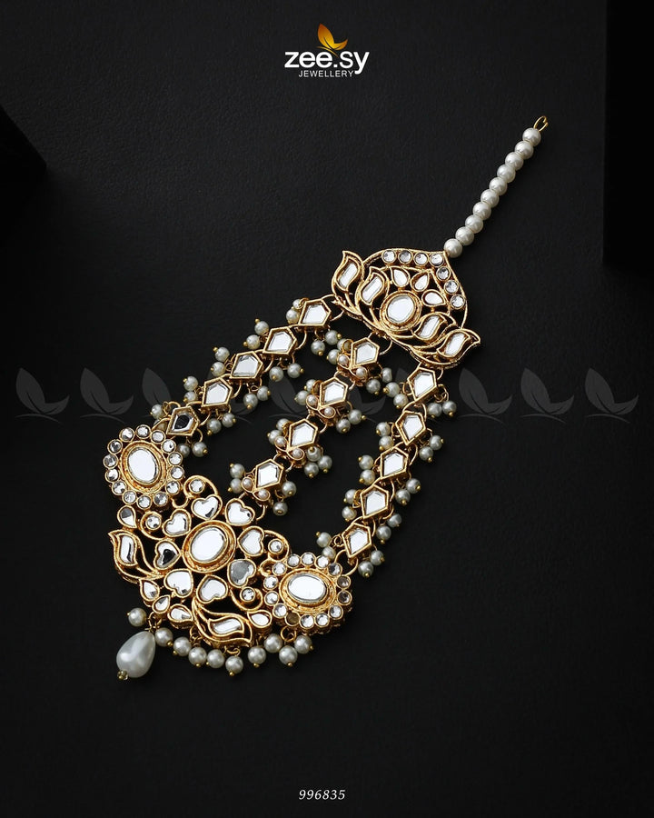 Splendid Jhumar Bindiya White bindiya - Zeesy Jewellery Pakistan | Premium Artificial & Imitation Jewellery