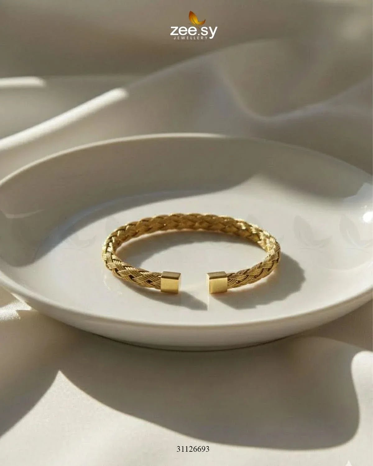 Basket Weave Stainless Steel Bracelet Bracelet - Zeesy Jewellery Pakistan | Premium Artificial & Imitation Jewellery