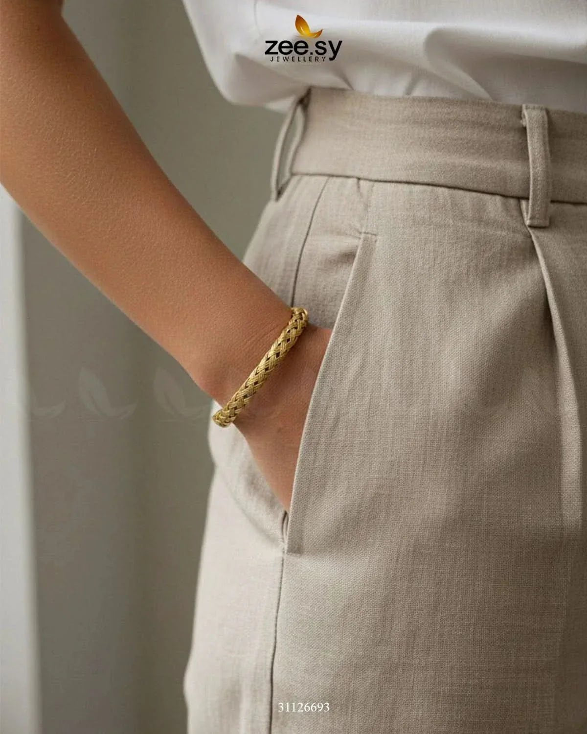 Basket Weave Stainless Steel Bracelet Bracelet - Zeesy Jewellery Pakistan | Premium Artificial & Imitation Jewellery